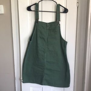Army green overall dress